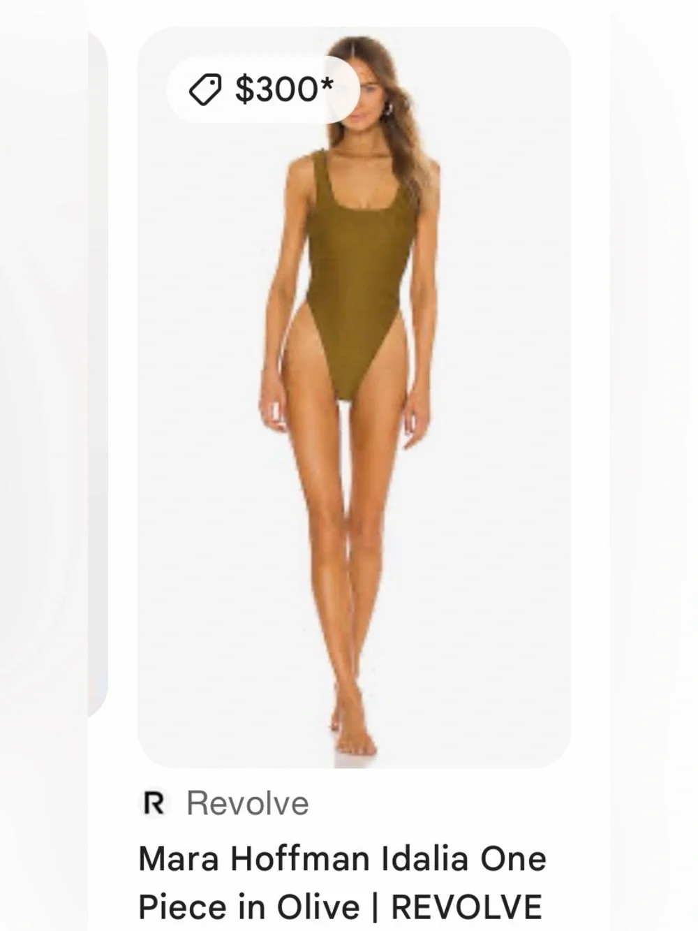 Mara Hoffman Idalia One Piece Olive new without tags perfect condition